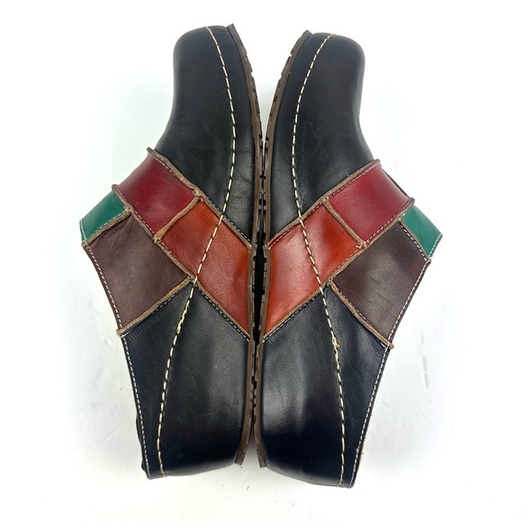 L'artiste Spring Step Ridgeview Shoes 41 Leather Colorful Slip On Mules NEW - Picture 5 of 9